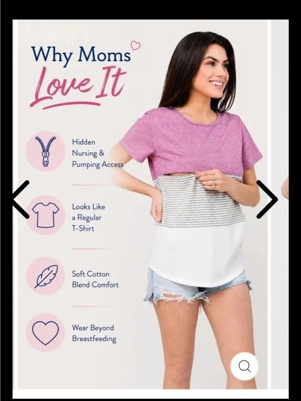 Nursing Queen Nursing Full Zipper Pink, Gray, White Color Block T Shirt XS